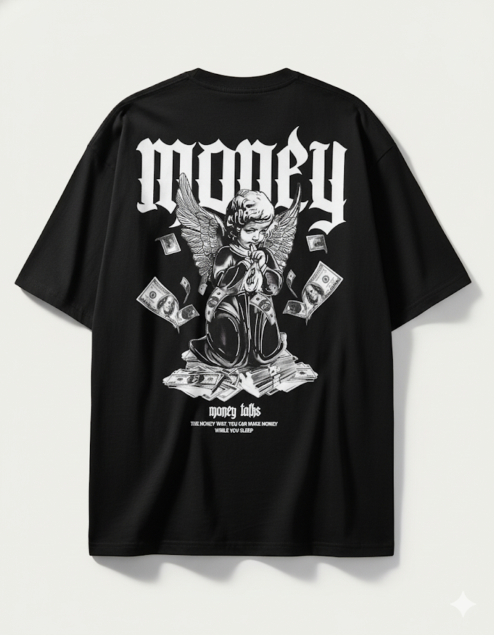 Camiseta Oversize money DRIP (TELA BURDA)