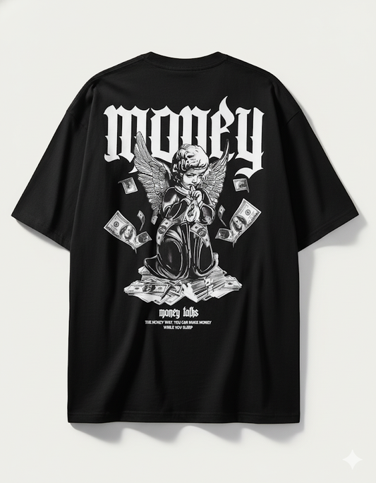 Camiseta Oversize money DRIP (TELA BURDA)