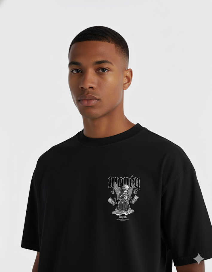 Camiseta Oversize money DRIP (TELA BURDA)