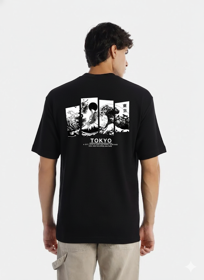 Camiseta Oversize tokio DRIP (TELA BURDA)