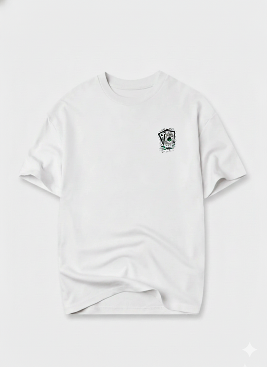 Camiseta Oversize cartas pica DRIP (TELA BURDA)
